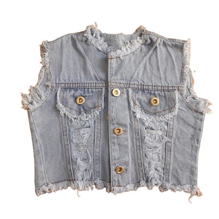 Colete Infantil Jeans Claro Feminino