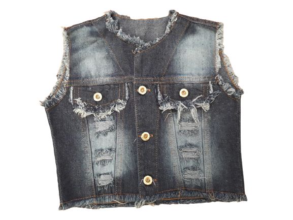 Colete Infantil Jeans Escuro Feminino
