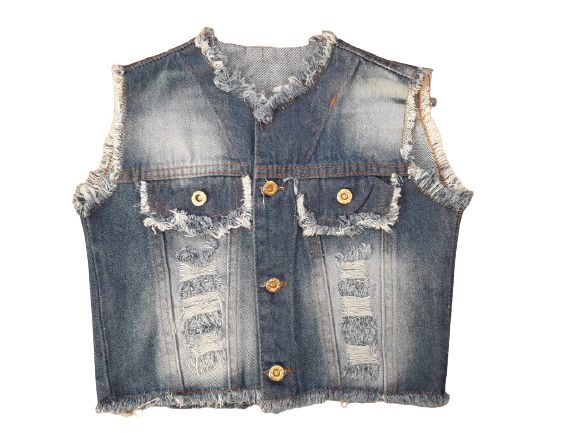 Colete Infantil Jeans Feminino