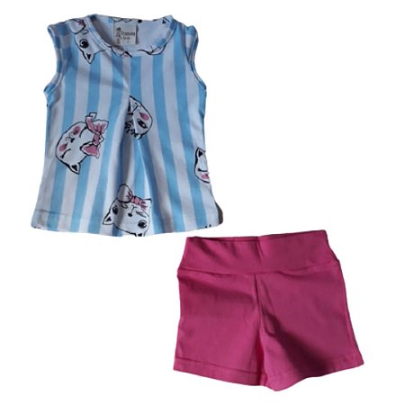 Conjunto de Verão Feminino "Gatinha"