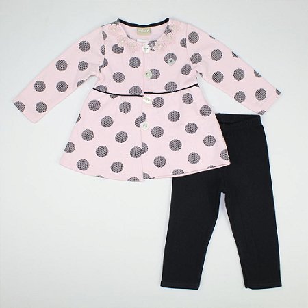 Conjunto Infantil Feminino Casaco e Legging - Milon