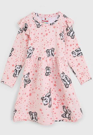 Vestido Infantil Manga Longa "Panda" - Brandili
