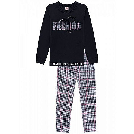 Conjunto Infantil Feminino Casaco e Legging "Fashion" - Brandili