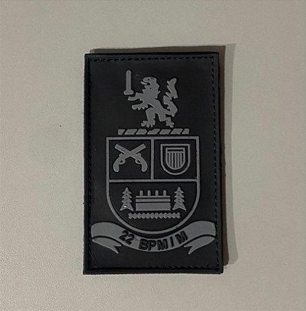 BRASÃO 22 BPM/M EMBORRACHADO CAMUFLADO POLÍCIA MILITAR