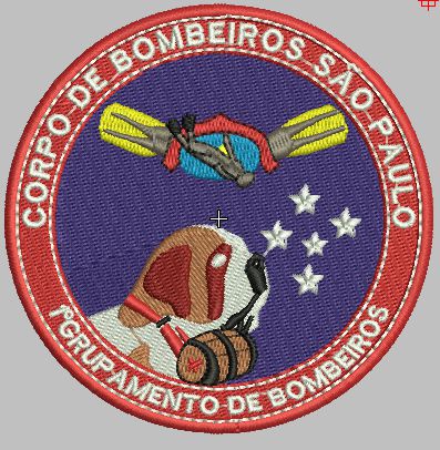 BRASÃO REDONDO 1° GRUPAMENTO DE BOMBEIROS