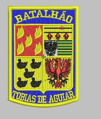 BRASÃO 1 DE CHOQUE (ROTA) FUNDO AZUL POLÍCIA MILITAR (BORDADO MILITAR) PMESP