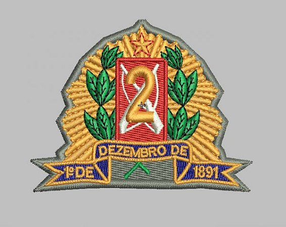 BRASÃO 2 DE OURO POLÍCIA MILITAR (BORDADO MILITAR)