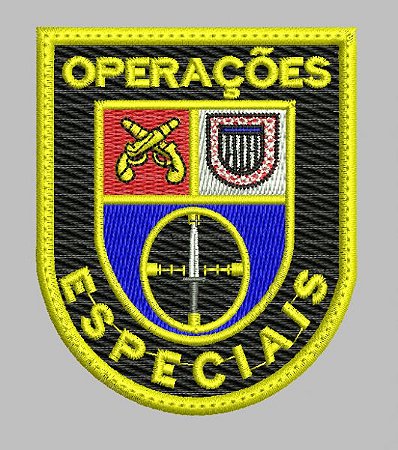 BRASÃO 4 CHOQUE / OPERAÇÕES ESPECIAIS POLÍCIA MILITAR (BORDADO MILITAR)