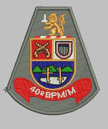 BRASÃO 40 BPM/M POLÍCIA MILITAR (BORDADOS MILITAR)