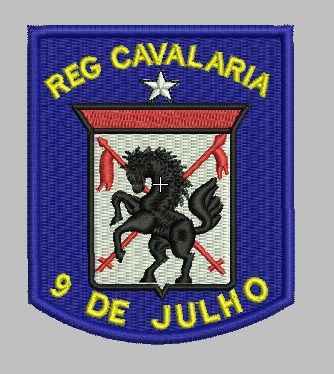 BRASÃO REGIMENTO 9 DE JULHO / CAVALARIA - Militar SP-Artigos Militar