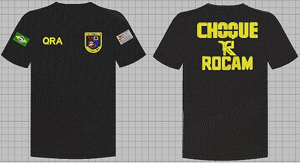 CAMISETA 2 CHOQUE ROCAM BATALHÃO ANCHIETA (POLÍCIA MILITAR)