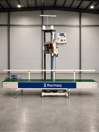 Sistema Para Costura de Sacaria Industrial e Automático Com Esteira