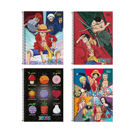 Caderno Espiral Universitário One Piece 80 Folhas 1 Matéria | Tilibra
