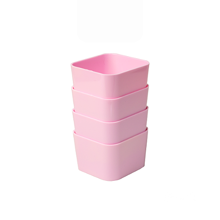 Kit 4 Mini Organizadores Rosa Pastel | Dello