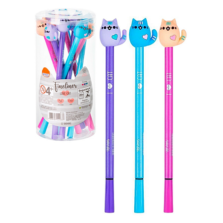 Caneta Fineliner 0.4mm Love Cat Gatinho | BRW