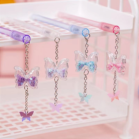 Caneta Butterfly Magic com Glitter | Fun
