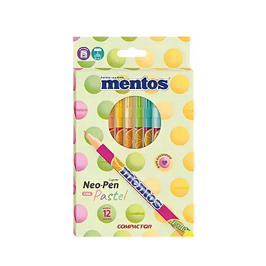 Kit c/12 Canetas Hidrográficas Gigantes Mentos com Cheirinho | Compactor