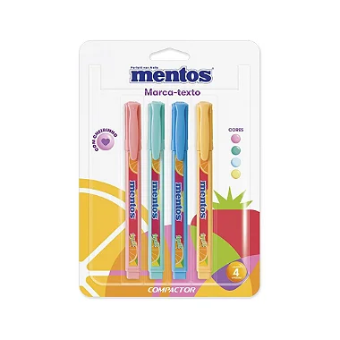 Kit c/4 Marca-Textos Mentos com Cheirinho | Compactor