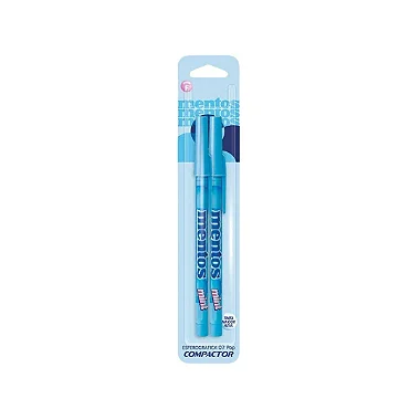 Kit c/2 Canetas Esferográficas Pop Mentos (Tinta Azul) | Compactor
