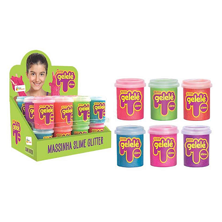 Brinquedo Slime Colorida com Glitter | Gelelé