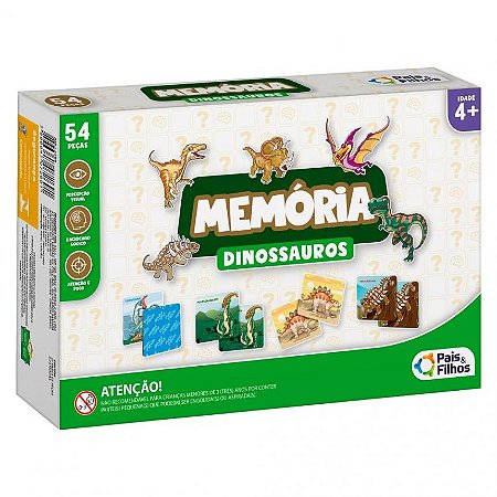 Jogo da Memória c/40 peças - Dinossauros | Pais e Filhos