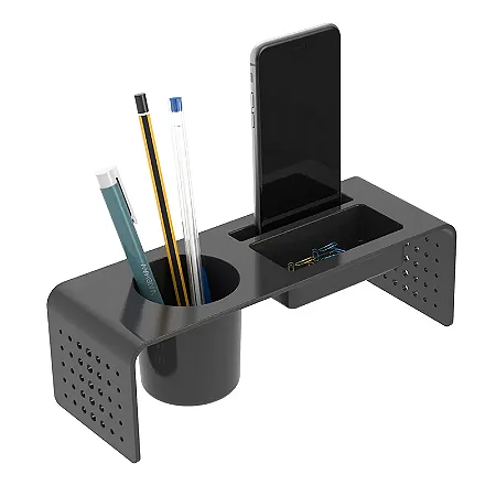 Organizador Multi Prime Office Black c/ Porta Celular | Waleu