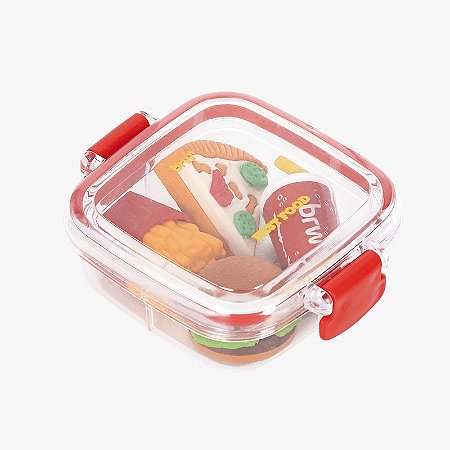 Marmitinha Fast-Food c/4 Borrachas Divertidas | BRW