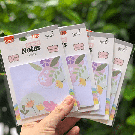 Bloco Adesivo Smart Notes Botânica Flores | BRW