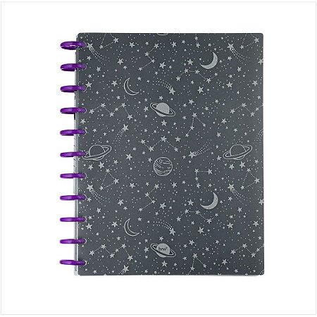 Caderno de Discos Universitário - Space Star 80 Folhas | BRW