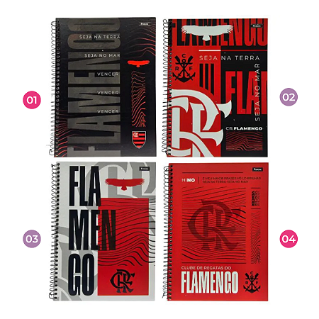 Caderno Universitário Flamengo 1 Matéria | Foroni