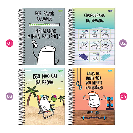 Caderno Espiral Flork Divertido 1 Matéria | Jandaia