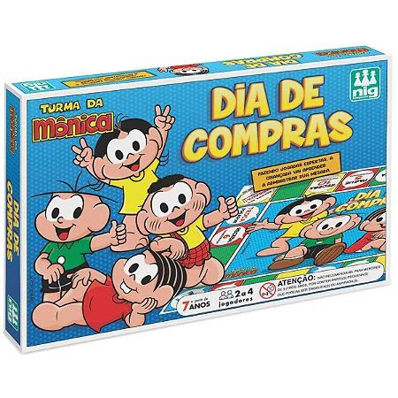 Jogo de Tabuleiro Dia de Compras Turma da Mõnica | Nig Brinquedos