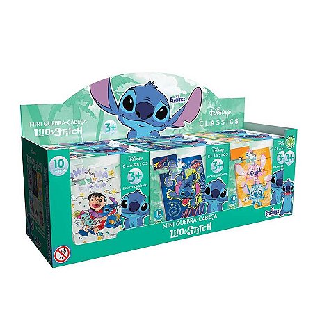 Mini Quebra-Cabeça em madeira Lilo&Stitch Disney | BrasilFlex