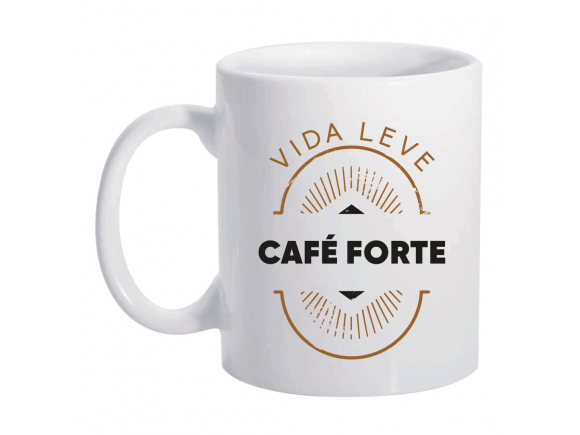 Caneca Cerâmica - Vida Leve Café Forte | Uatt