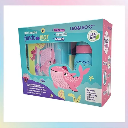 Kit Lanchinho Infantil Fundo do Mar | Leo&Leo