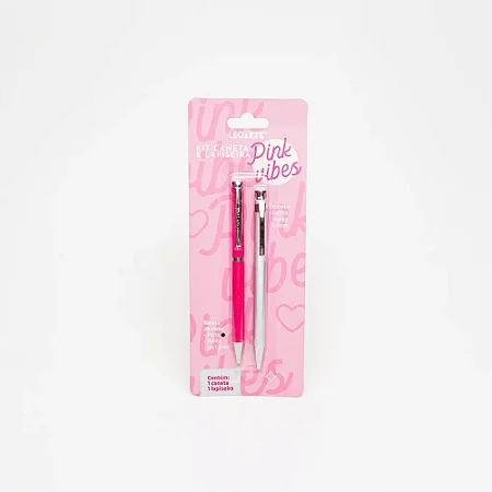Kit Caneta Esf. + Lapiseira 0.7mm - Pink Vibes | LeoArte