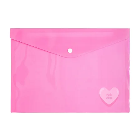 Pasta Plástica Envelope A4 Lovely - Pink Vibes | LeoArte