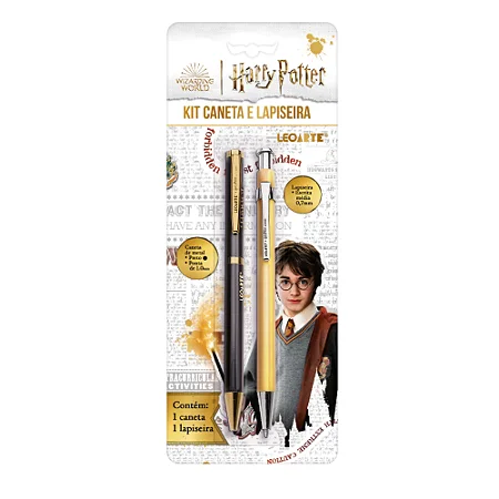 Kit Office Harry Potter Caneta Esf. + Lapiseira | LeoArte