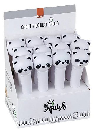 Caneta Squish Anti-estresse Coleção Pandinha (Tinta Azul) | BRW