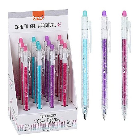 Caneta Mágica Apagável Coleção Love Glitter | BRW