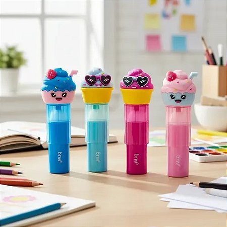 Mini Marca-Texto c/ Carimbo Coleção Candy Tutti-Frutti | BRW