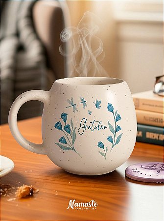 Caneca Oval de Cerâmica Coleção Gratidão | Fábrica Cat