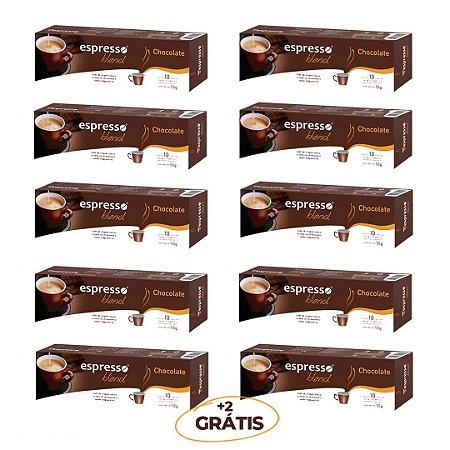 kit Promocional 100 cápsulas de chocolate + 20 grátis  compatível Nespresso