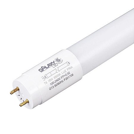 Lâmpada Tubular LED 18W T8 Branca Bivolt - GalaxyLED