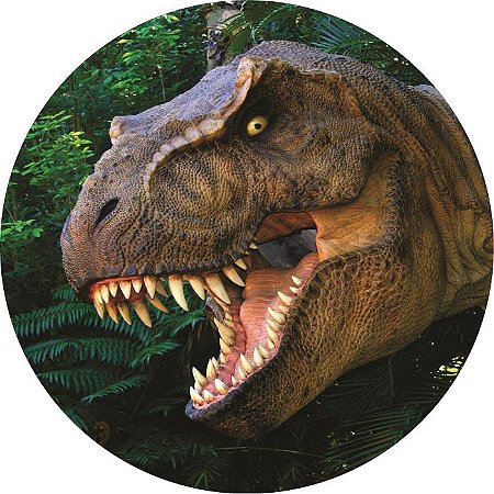 Painel Redondo Tecido Sublimado 3D Dinossauro WRD-1850