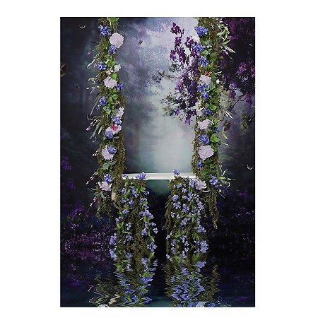 Fundo Fotográfico Tecido Sublimado Newborn 3D Floral Balanço 2,20x1,50 WFF-667