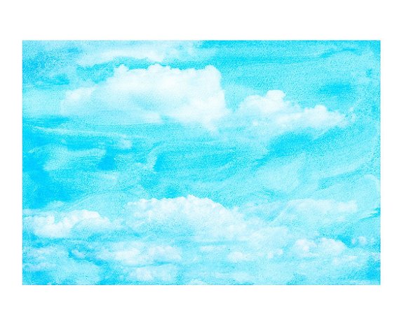 Fundo Fotográfico Tecido Sublimado Newborn 3D Nuvens Céu 2,20x1,50 WFF-624