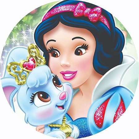 Painel Redondo Tecido Sublimado 3D  Branca de Neve WRD-3855