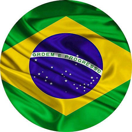 Painel Redondo Tecido Sublimado 3D Brasil WRD-4463