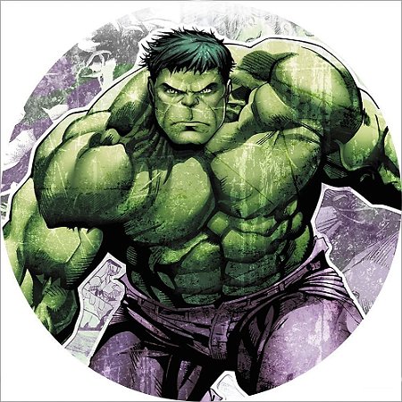 Painel Redondo Tecido Sublimado 3D Hulk WRD-4378